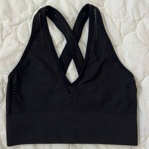 Alo Yoga Open Air Seamless Bra in Black
